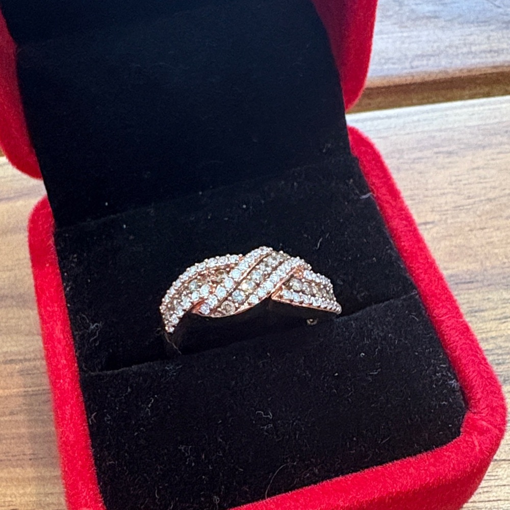 10K Brandy Diamond Twisted Ring 3/4 CT
